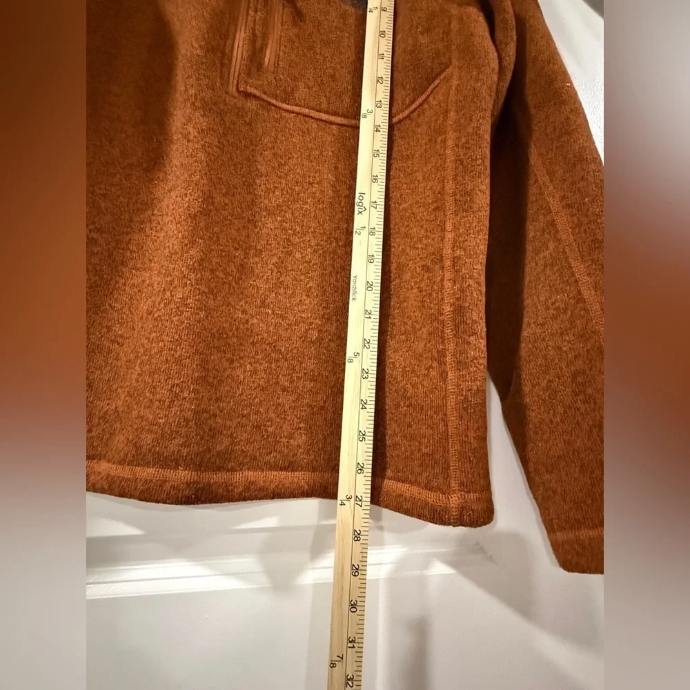 The North Face Mens Large Brown Fleece Quarter Zip Pullover Jacket